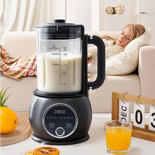 Miniatura 7 de Batidora caliente 10 en 1 para producir leche de nueces, 51 onzas de soja casera, almendra, avena, a base de plantas, para preparar alimentos