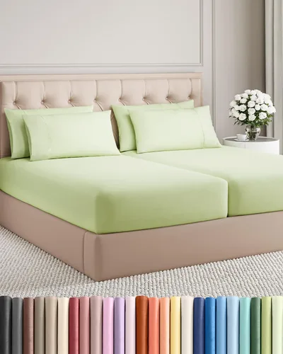 Miniatura 93 de Juego de sábanas Queen de 6 piezas, sábanas tamaño Queen, ropa de cama suave de lujo de hotel, refrescante, cómoda y transpirable, 1 encimera, 1 26