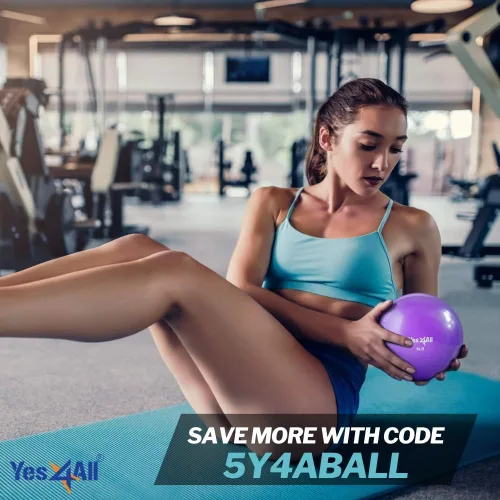 Miniatura 7 de Yes4All - Bolas de tonificación con peso para ejercicio, bolas medicinales suaves para ejercicio, pilates, yoga, equilibrio, flexibilidad, 2-10 C.