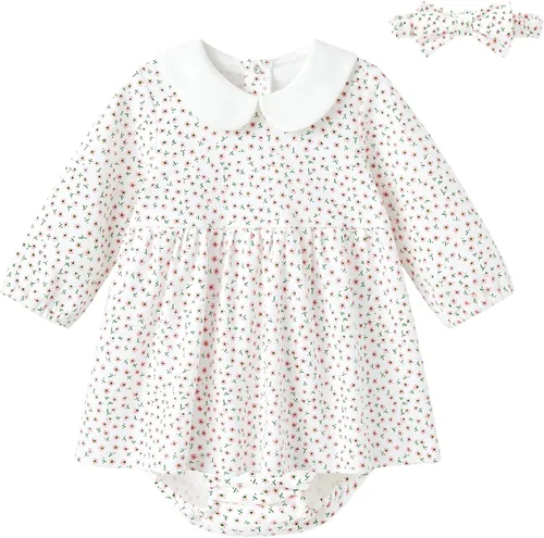 Miniatura 28 de pureborn Vestido de bebé niña 0-24 meses