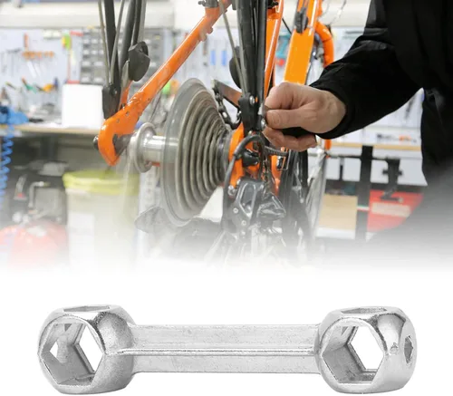 Miniatura 5 de Llave portátil 10 en 1 de 0.236-0.630 in a prueba de herrumbre multi funcional hueso de perro hexagonal llave para reparación de bicicletas