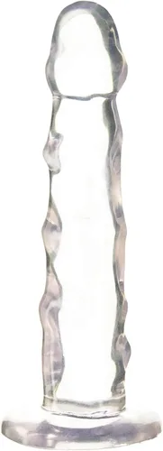 pure love Consolador con ventosa, crestas ultra elevadas, juguete sexual para adultos, transparente, 7 pulgadas