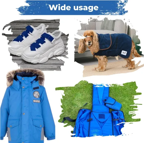 Miniatura 4 de Cinta de Velcro Cosible Azul Real de 1 Pulgada de Ancho No Adhesiva de 1 Yarda de Longitud Cinta de Velcro de Nailon Azul Juego de Sujetador de Tela