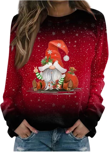 Sweatshirts for Women Long Sleeve Workout Tops for Women O-Neck Sweatshirt Solid Color Shirts for Women Light Weight Blouse