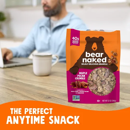 Miniatura 6 de Bear Naked - Cereal de granola, snacks de desayuno, nueces de arce (6 bolsas)