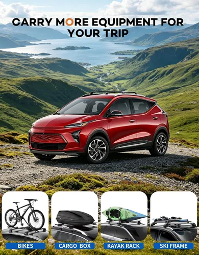Miniatura 6 de Wonderdriver Barras Transversales para Portaequipajes de Techo 220 lb Compatibles con Chevy Chevrolet Bolt EUV 2022 2023 2024 2025 Bolt-EUV, Barras
