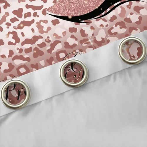 Miniatura 5 de Cortinas de pestañas femeninas con estampado de animales, cortinas y cortinas de lujo estilo princesa, 76 pulgadas de ancho x 45 pulgadas de largo