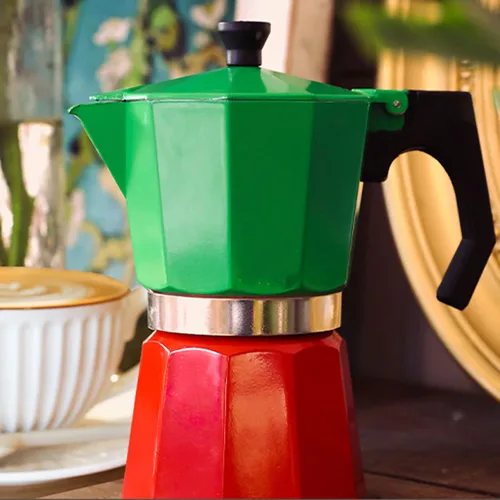 Miniatura 3 de Pilipane Cafetera de café expreso y cafetera, olla clásica de moka, cafetera de aluminio, cafetera de inducción Moka para capuchino o café con leche