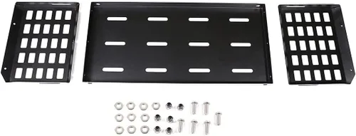 Miniatura 6 de YIWANG Organizador de cesta de almacenamiento para maletero de automóvil de aleación de aluminio negro para Land Rover Defender 110 2020-2022