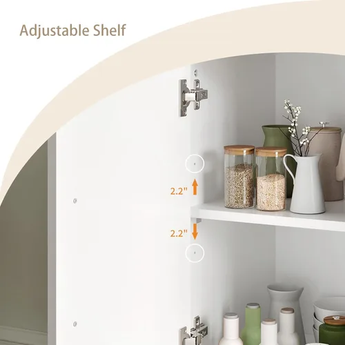 Miniatura 8 de LYNSOM Gabinete de Almacenamiento con Puertas, Juego de 3, Gabinete Buffet Moderno con Almacenamiento, Aparador de Cocina Buffet, Gabinete de Acento