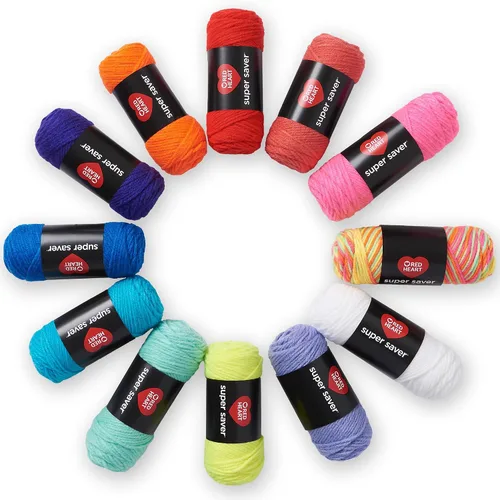 Miniatura 9 de Red Heart Super Saver Super Yarn - Kit de manualidades para proyectos de ganchillo y tejer y amigurumi