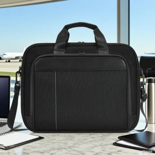 Miniatura 2 de zhongningyifeng Maletín para portátil de negocios de 14-15.6 pulgadas, bolsa de mensajero multifuncional impermeable para viajes y oficina