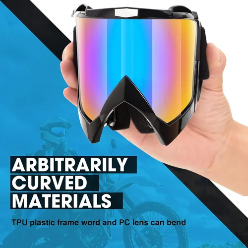 Miniatura 4 de MAMBAOUT Gafas de motocross para adultos, paquete de 2 gafas de motocicleta ATV para hombres y mujeres, gafas de visión amplia para montar fuera
