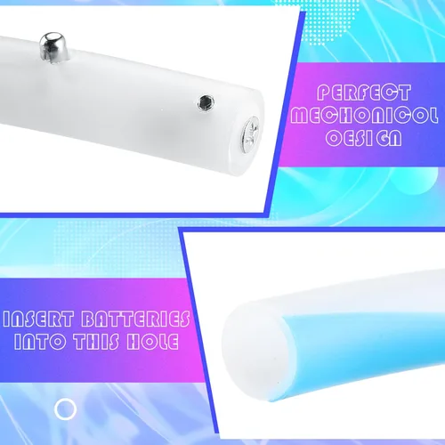 Miniatura 4 de Paquete de 8 aros de luz LED de 36 pulgadas con luces brillantes, aros de ejercicio de fitness, 10 aros de ejercicio que cambian de color, aro Azul
