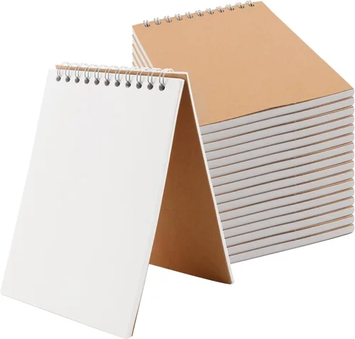 Paquete de 30 blocs de bocetos A6, cuadernos de bocetos encuadernados en espiral superior, 60 hojas/120 páginas, blocs de dibujo de páginas en