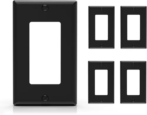 Miniatura 29 de ELEGRP Placa decorativa de pared para receptáculo, cubiertas decorativas de tamaño estándar de 1 gang, placas frontales de policarbonato irrompibles