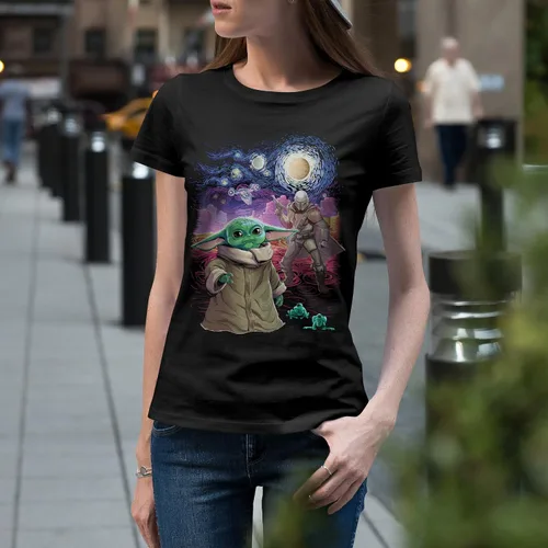 Miniatura 2 de Starry Night Surreal Artwork T-Shirt