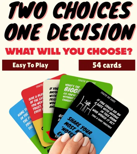 Miniatura 2 de Unruly Choices - Juego de cartas Truth or Dare 108 Se atreve & Preguntas Juego de despedida de soltera, Juego de fiesta antes del juego, Noche