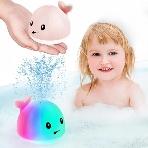 Miniatura 10 de Juguetes de baño para bebés de 1 a 3 años, juguetes de agua de piscina para bebés de 1, 2, 3 años, juguete de baño de ballena, juguete de baño