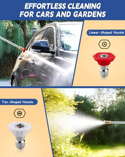 Miniatura 4 de 2026 Upgraded Jet Nozzle Power Washer for Garden Hose, Includes 2 High-Pressure Nozzles and Quick Connectors Hydro Jet High Pressure Washer Tools