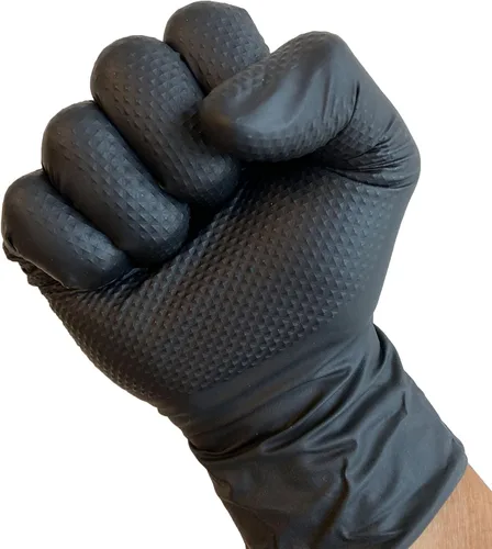 Miniatura 2 de DENCO DISTRIBUTING, INC. GripTensity Diamond Nitrile Gloves - Black 7 MIL - Latex & Powder Free - 10 Boxes