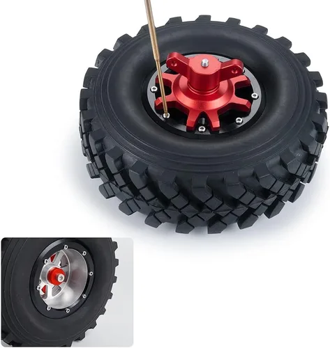 Miniatura 3 de RCLIONS 1.9/2.2 pulgadas RC Beadlock Rueda Hub Instalación y eliminación de neumáticos Conjunto de herramienta para TRX4 SCX10 1/10 RC Crawler Negro