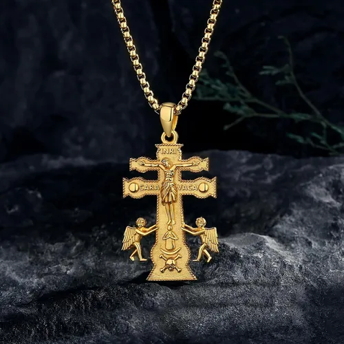 Miniatura 239 de EUDORA Collar de plata de ley 925, San Cristóbal y San Benito, San Miguel, Virgen María, San Judas Tadeo, Cruz de Buen Pastor y Arcángel, Medalla