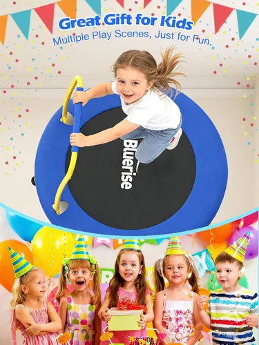 Miniatura 7 de Bluerise - Cama elástica de 3 pies para niños, para jugar en interiores, fácil de instalar, cama elástica recreativa para bebés