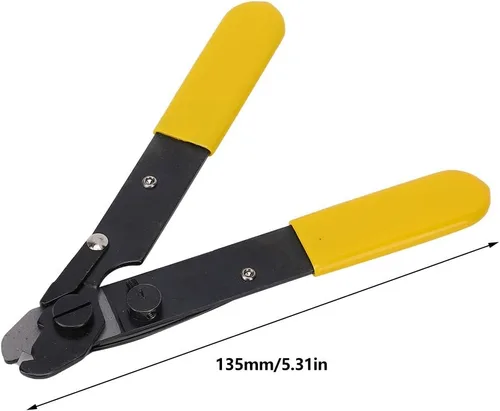 Miniatura 2 de Pelacables de alambre de 5.315 in Cable de fibra óptica Alicates cortador para cables de cobre de aluminio Herramienta de mano