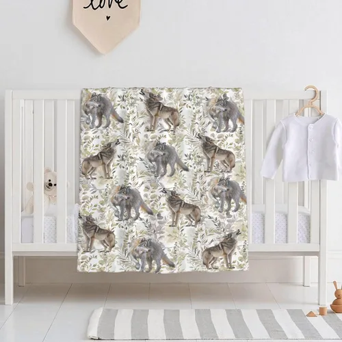 Miniatura 4 de Manta de bebé de hojas de lobo, manta súper suave para niños y niñas, regalos para recién nacidos, acogedora manta de recepción de bebé, manta