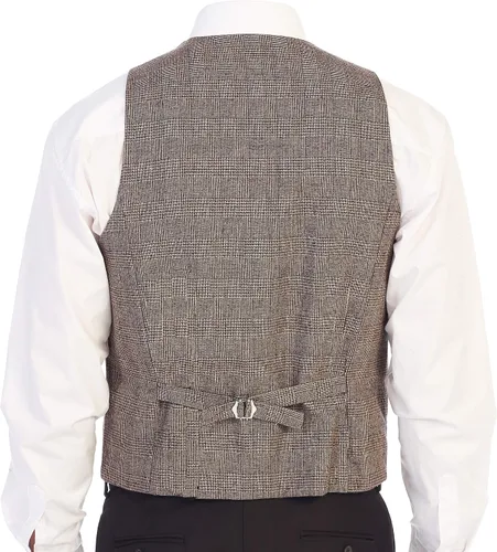 Miniatura 52 de Gioberti Chaleco de tweed formal de 6 botones para hombres