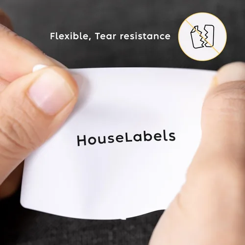 Miniatura 6 de HOUSELABELS DYMO 30299 - Etiquetas de joyería compatibles (7/16 x 2-1/8 pulgadas) en polipropileno, fuerte adhesivo permanente, compatibles