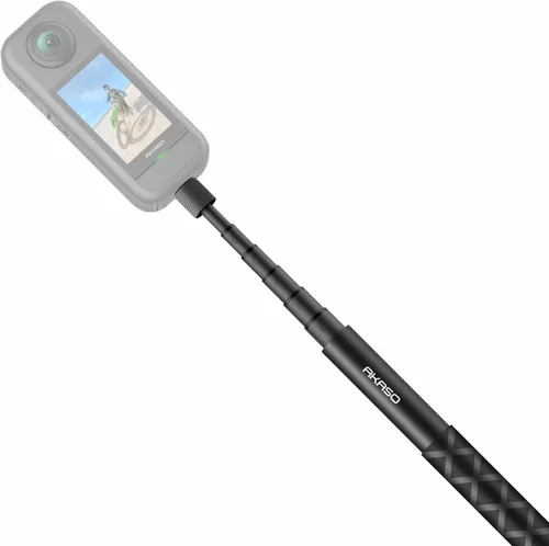 Miniatura 2 de AKASO Palo selfie invisible de 47.2"/120cm - Poste invisible de aleación de aluminio para Insta360 X5/4/3, DJI Osmo 360, GoPro Hero 13/12/11, AKASO