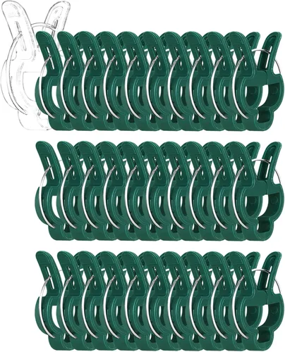 Miniatura 9 de Yinghezu 120 clips de soporte para plantas, flores y vides, clips de soporte para plantas de tomate de jardín para apoyar tallos, enredaderas