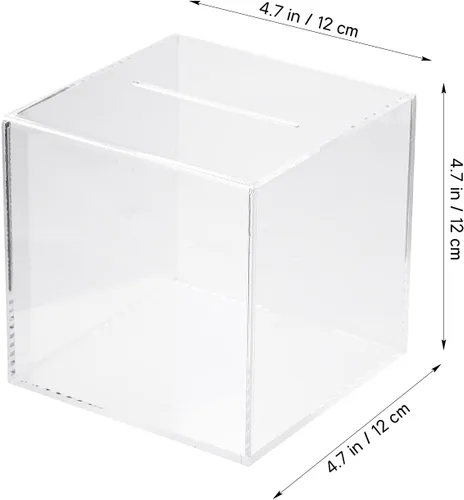 Miniatura 2 de Hucha de acrílico transparente compacto contenedor de monedas para uso diario para accesorios para el hogar y ahorros educativos