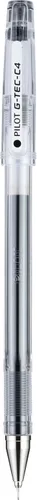 PILOT G-Tec-C Bolígrafos de Tinta de Gel de Bola Rodante, Punta Ultra Fina (0.4mm), Tinta Negra, Paquete de 12 (35491)