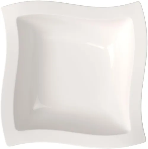 Miniatura 2 de Villeroy & Boch New Wave - Ensaladera cuadrada, 13 pulgadas, porcelana premium, color blanco