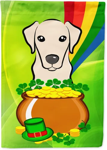 Miniatura 127 de Caroline's Treasures BB1963GF Bandera de Bulldog Inglés para el Día de San Patricio para el jardín, bandera decorativa para patio exterior, patio
