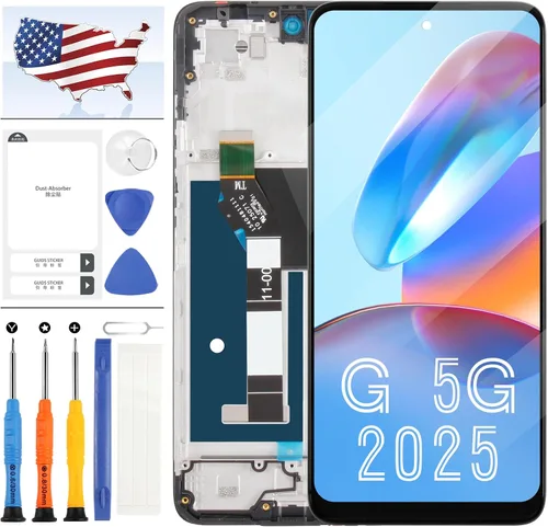 Reemplazo de pantalla para Motorola G 5G 2025, 6.7 pulgadas para Motorola Moto G 5G 2025 pantalla LCD táctil digitalizador montaje completo XT2513V