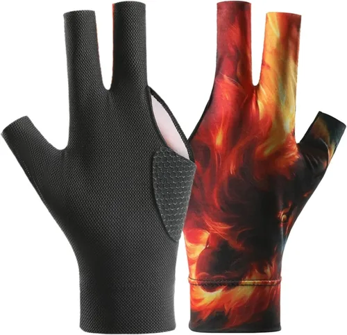 Guantes de billar profesionales, guantes de piscina con acolchado antideslizante para un agarre seguro y un movimiento suave