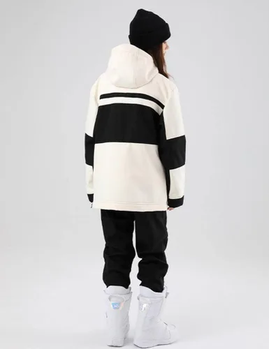 Miniatura 26 de RIUIYELE Traje de esquí para mujer, chaqueta y pantalones de snowboard para deportes al aire libre, traje de nieve con aislamiento impermeable