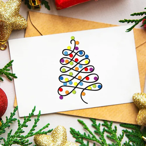 Miniatura 2 de GLOBLELAND 3 juegos de troqueles de corte de luces de Navidad para álbumes de recortes, tira de luces de metal, troquelados, plantillas de estampado