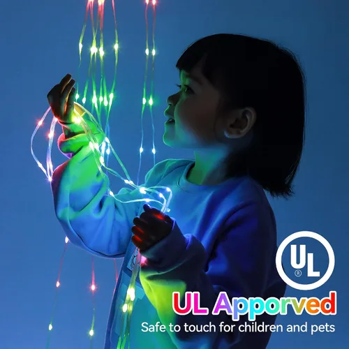 Miniatura 3 de Cadena de Luces de Navidad que Cambian de Color, 335 LED RGB con Control Remoto y Temporizador, Luces de Árbol de Navidad Impermeables