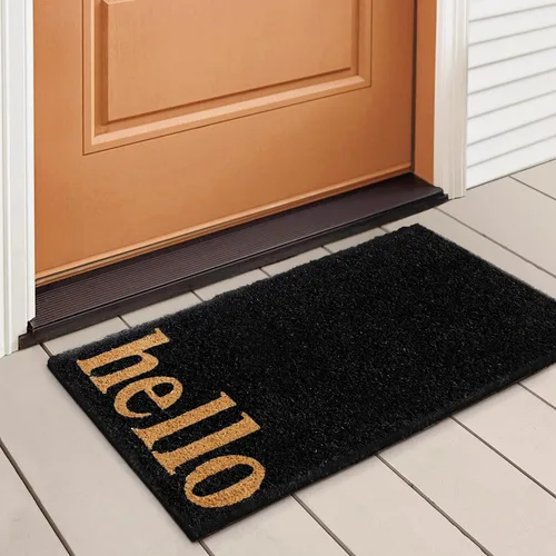 Miniatura 10 de LuxUrux Alfombra de Fibra de Coco de Bienvenida - Respaldo Extra Resistente, 17'' x 30'' Alfombra Natural para Puerta - Fácil de Limpiar, Hermoso