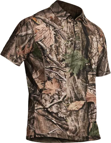 CQR Camisa tipo polo para hombre, camisas tácticas de manga corta, ligeras y Dry-Fit, tela piqué FPU 50+ para exteriores