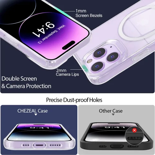 Miniatura 51 de Fuerte magnético para iPhone 11, compatible con Magsafe, [resistente a caídas de 13 pies] Funda trasera translúcida mate con sensación de piel