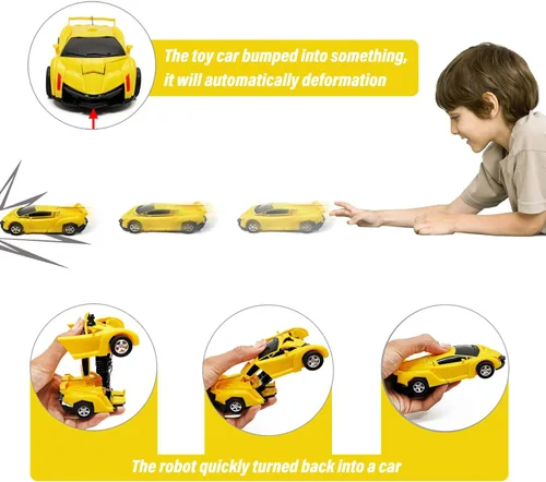 Miniatura 2 de CDDZSW Regalo para niños de 3 a 6 años de edad, autos transformadores para niños de 3 a 8 años, juguete de camión de fricción para niños y niñas