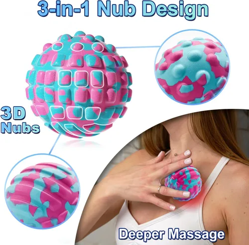 Miniatura 4 de Bola de masaje de tejido profundo para ejercicio y recuperación, certificación SGS, dirige la espalda, hombros, piernas y pies, alivia los nudos