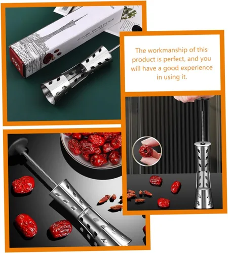 Miniatura 6 de LIFKOME Cherry Pitter Cherry Core Cherry Depitter Cherry Fruit Pitter Herramienta Corer y Pitter Red Date Pitter Vegetal Tool Plantador Deseeded