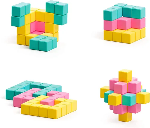 Miniatura 4 de PIXIO Sweet - Bloques magnéticos pequeños de construcción en estilo de arte de píxeles con aplicación gratuita - Cubos de plástico de 5/16" con 6
